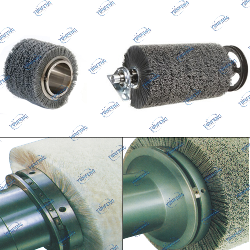 Custom Nylon Steel Wire Messing Wire Abrasive Brush Rollers
